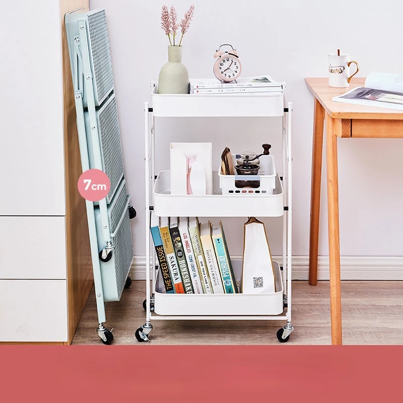 Трехуровневая тележка для хранения вращающиеся колеса органайзер кухни и ванной
