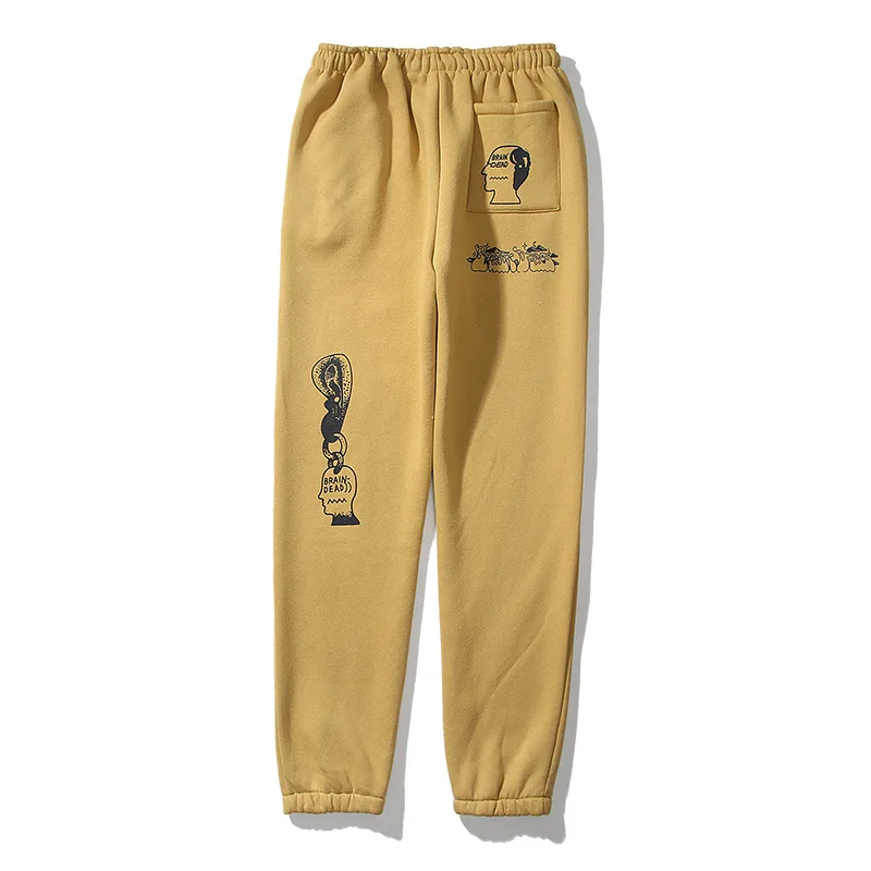 

Mens sweatpant fashion Brain Dead Gustavo Sweatpants Kanye West Casual Joggers Brain Dead Gustavo Trousers Pants
