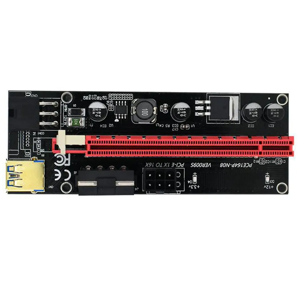 CHIPAL VER009S PCI-E Райзер-карта 009S PCI Express PCIE 1X до 16X расширитель 1 м 0 6 USB 3 кабель