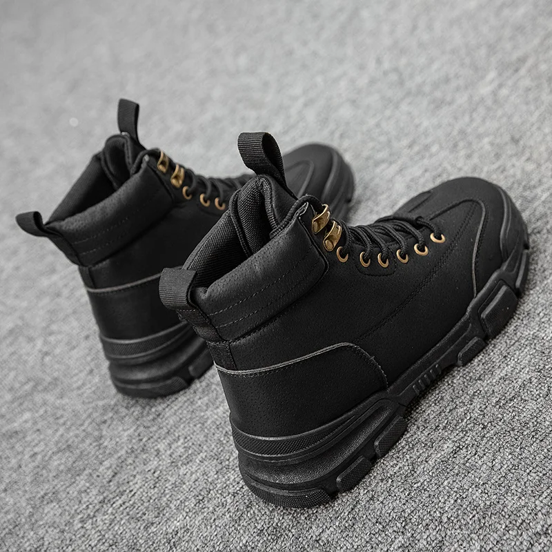 high top Outdoor Waterproof Hiking Boots Men Winter Walking Climbing Hiking Shoes Mountain Sport Boots Hunting Mens Sneakers