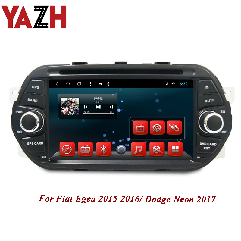 Головное устройство YAZH 1 Din с GPS-навигацией для Fiat Egea 2015 2016 Dodge Neon 2017 Android