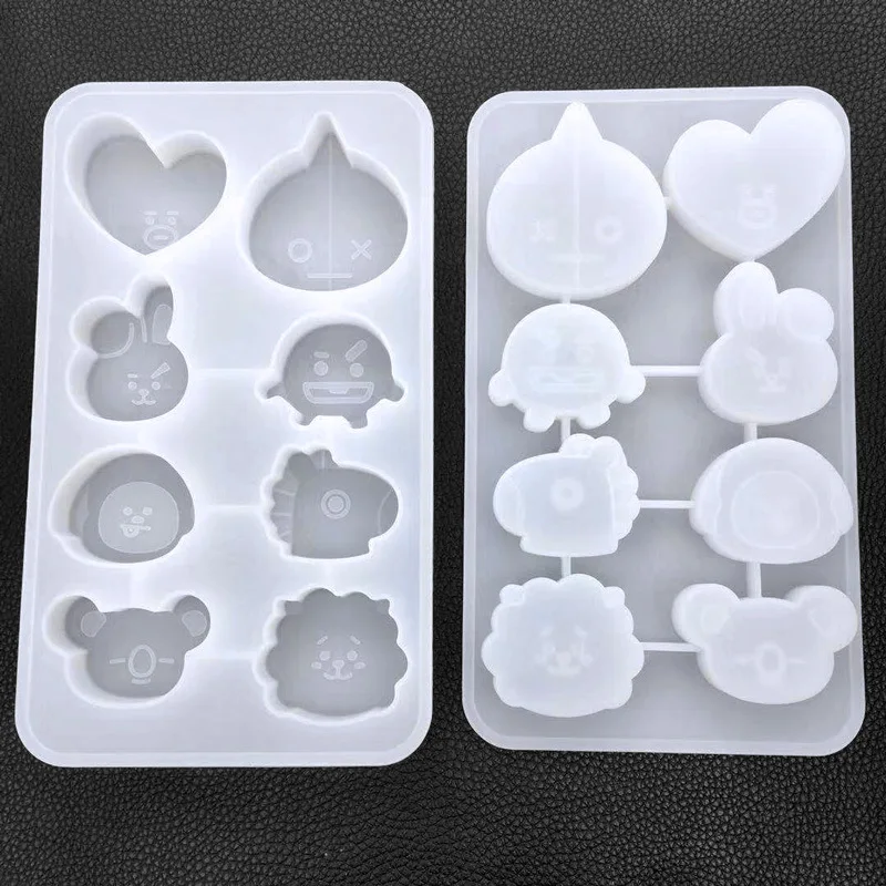 

Mould Forms for Baking Fondant Candies Molds Plaster Clay Kpop Cartoon Silicone Mold for Resin Handmade Soap Key Chain