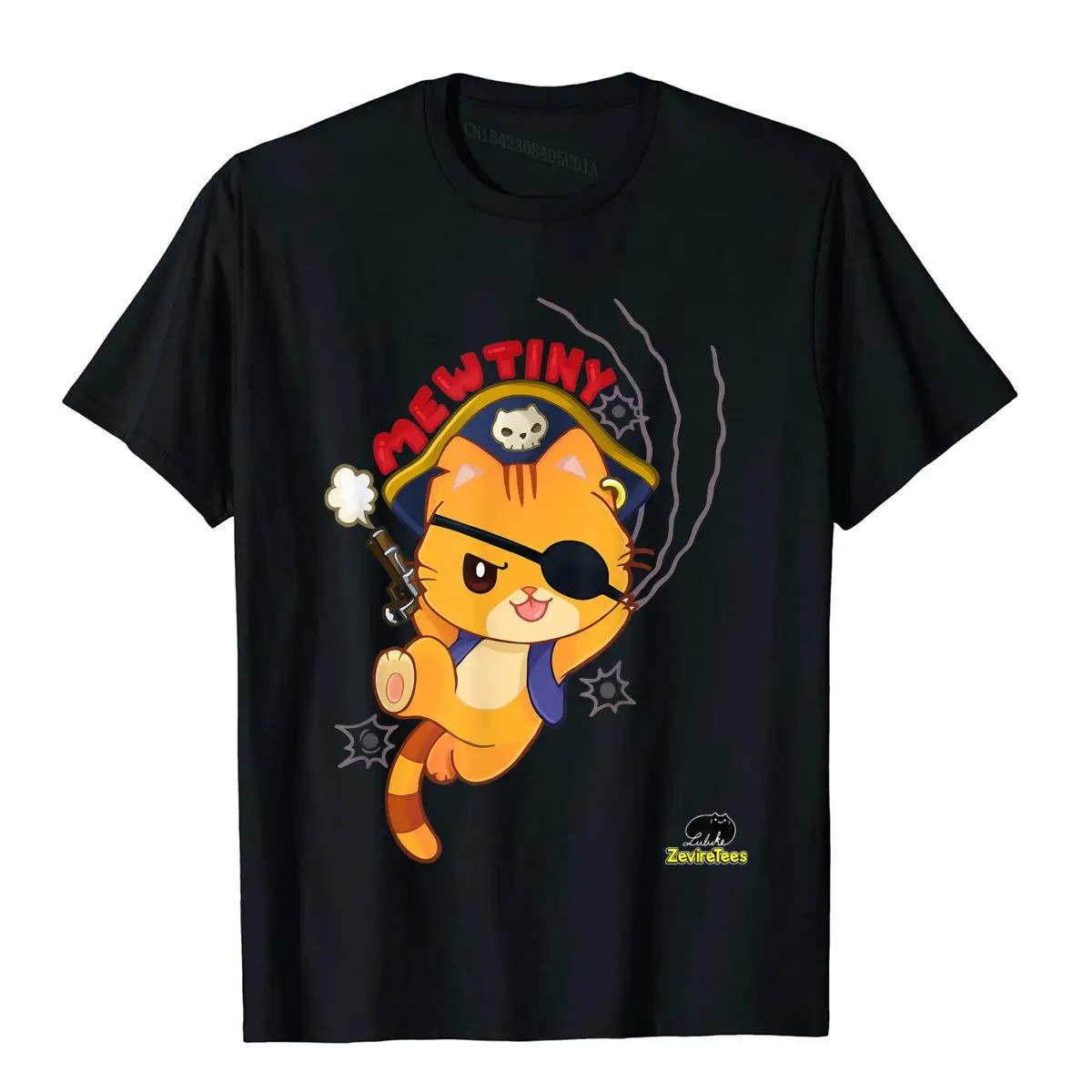 Футболка Mewtiny с изображением пиратской кошки, хлопковая футболка, подарочные Топы И Футболки, новейшая Мужская футболка для фитнеса, Рождественская одежда в эстетике
