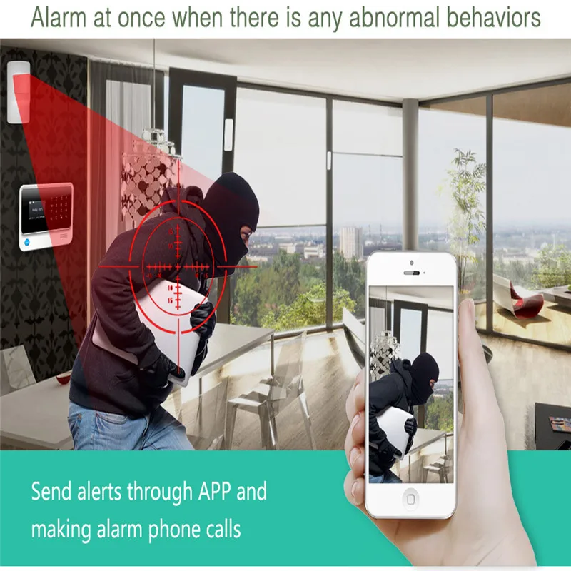 FUERS Беспроводная 3G G90B GSM WIFI система охранной сигнализации IOS Android приложение