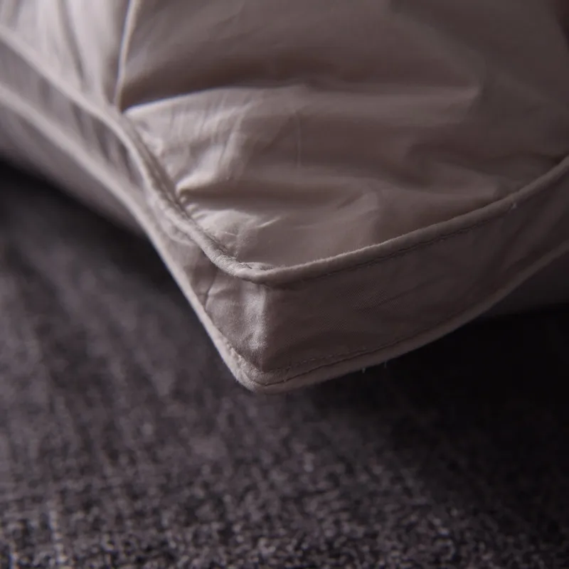 

Soft Goose Down Bread Bedding pillow Plaid cotton European pillow filling 100% white goose down high quality Fluffy Pillows