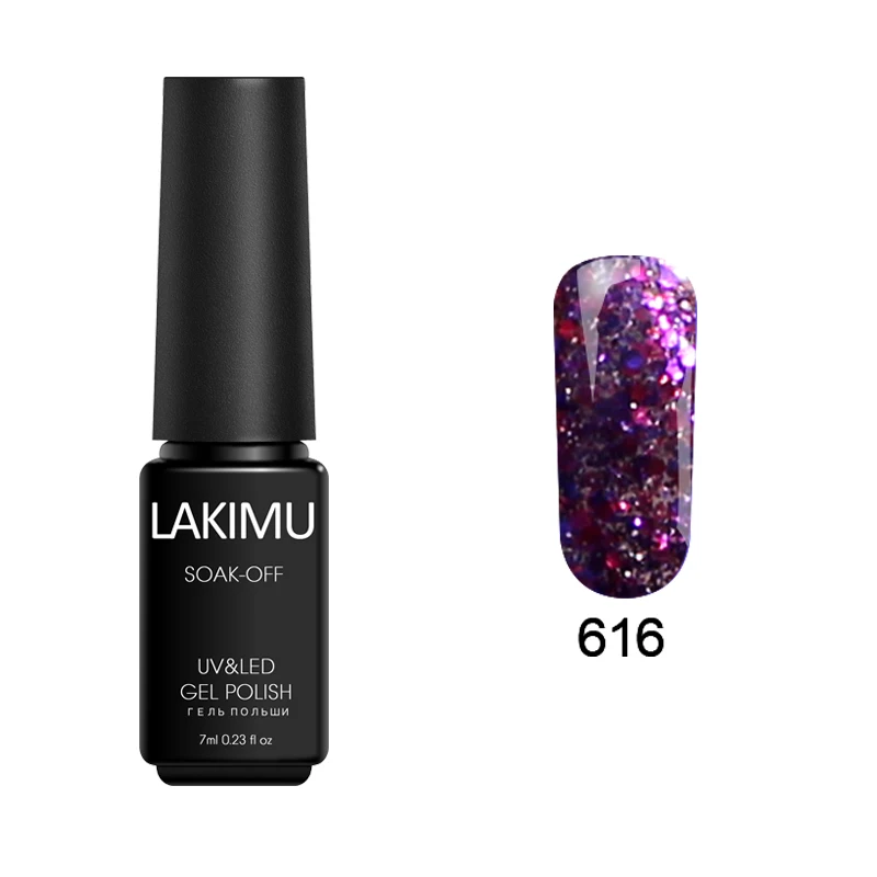 616 Lakimu 3D Алмазный Блеск Bluesky Гель-лак для ногтей долговечный супер звезда замочить от УФ светодиодный Гель-лак для ногтей Перманентный акриловый набор для ногтей - Цвет: 616