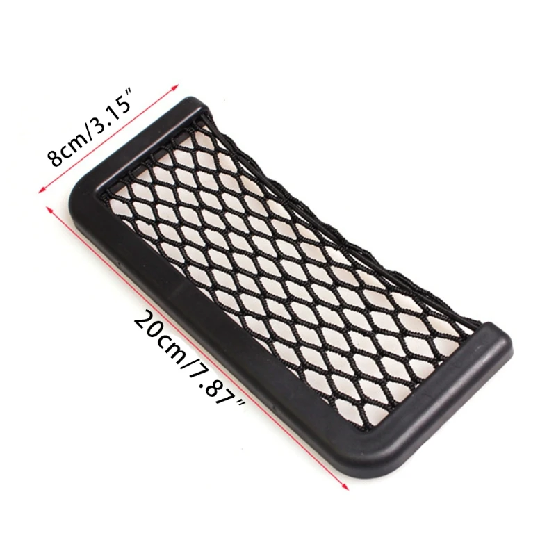 

Black Net Car String Adhesive Frame Mesh Netting Chart Pocket Bus Hall Backrest Rear Cargo Net Framed Stretch Mesh T21E