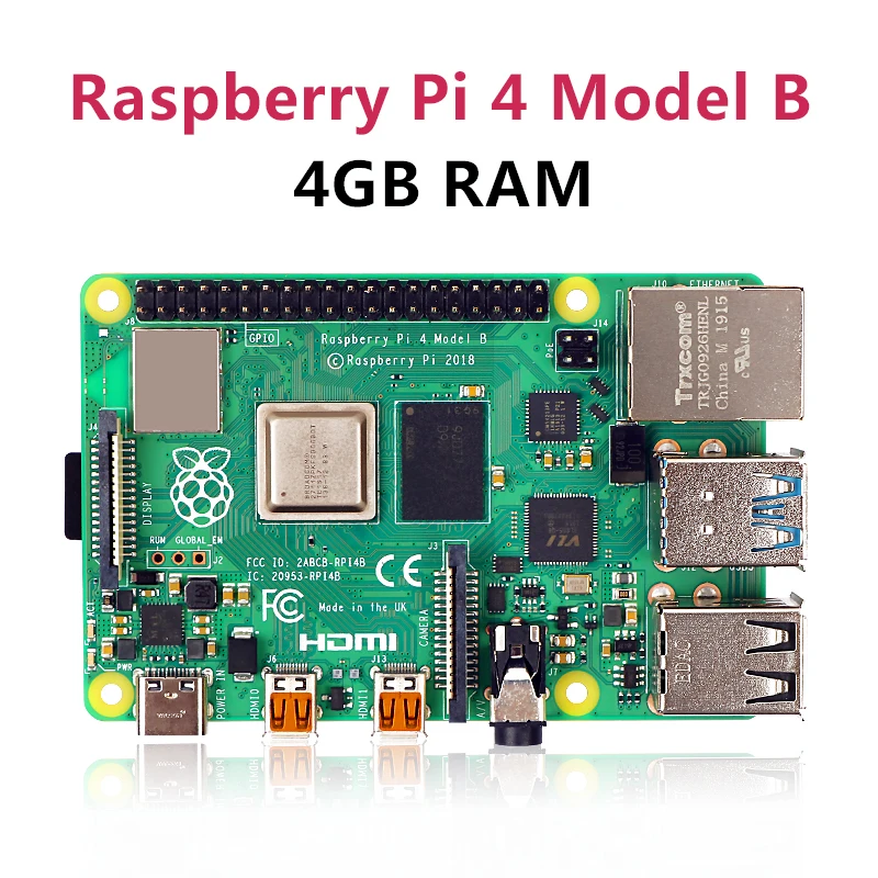 Оригинальный Bluetooth для Raspberry Pi Модель B PI 4B 2 ГБ/4 ГБ: плата + радиатор кардридер