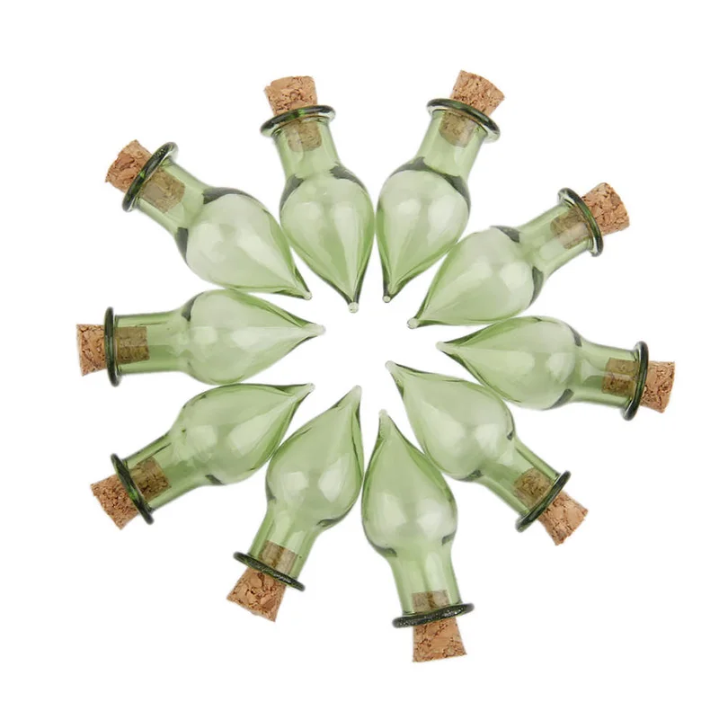 5 шт./лот стеклянная бутылка подвеска лаванда мини-прозрачная пробка в форме