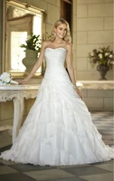2016 direct selling a line vestido de novia new sweetheart billowy soft wedding dress bridal gown custom made size free shipping