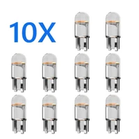 10x 2021 newest w5w led t10 car light cob glass 6000k white auto automobiles license plate lamp dome read drl bulb style 12v