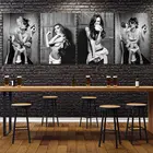 Винтажные постеры унитаза с изображением сексуальных женщин и девушек, сидит в туалете, скандинавские постеры, настенные картины для гостиной, Настенная Картина на холсте без рамки