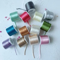 popular 42 colors 2mmx10mroll strong braided macrame silk satin nylon cord rope diy making findings beading thread wire 2mm