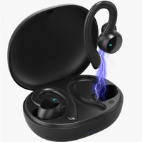 wireless bluetooth earphones with microphone ipx7 waterproof sport earhook noise cancelling headsets deep bass gaming headphone
