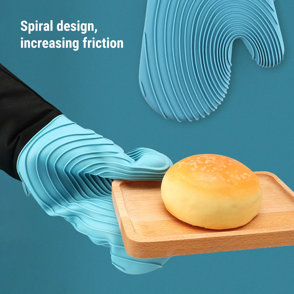 Водонепроницаемые термостойкие Нескользящие силиконовые варежки ThermoPro GL01 для