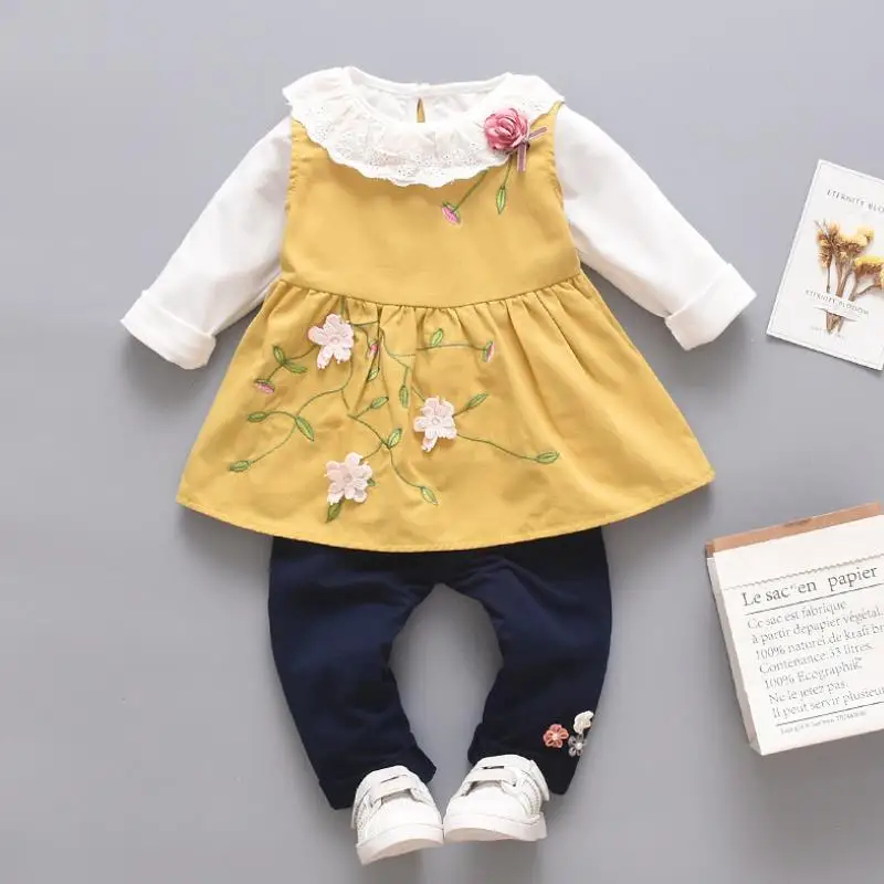 Новая весенне осенняя одежда для девочек жилет футболка с длинными рукавами