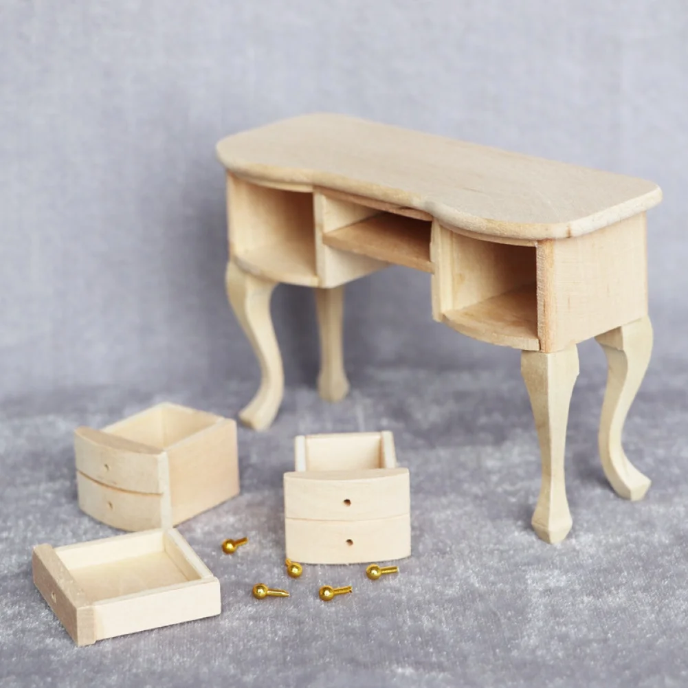 Стол для кукольного домика с 5 ящиками миниатюрная мебель учебы сцена сделай сам