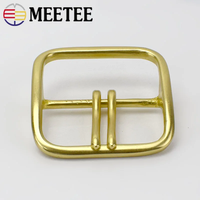 Meetee твердая латунная металлическая пряжка для ремня мужчин и женщин двойная
