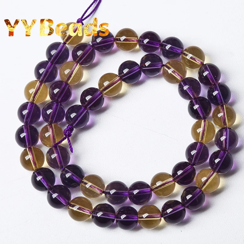 Натуральный прозрачный натуральный аметист цитрин кристалл кварцевые бусины