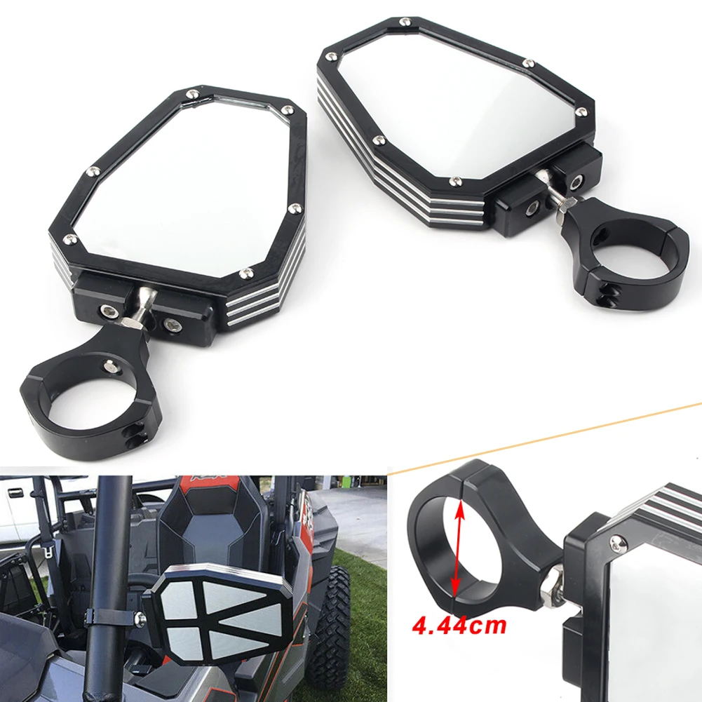 

2pcs UTV Offroad Reaview Side Mirrors Rear View Mirror 1.75" Roll Bar Clamp For Polaris RZR 1000 XP Arctic Cat Universal