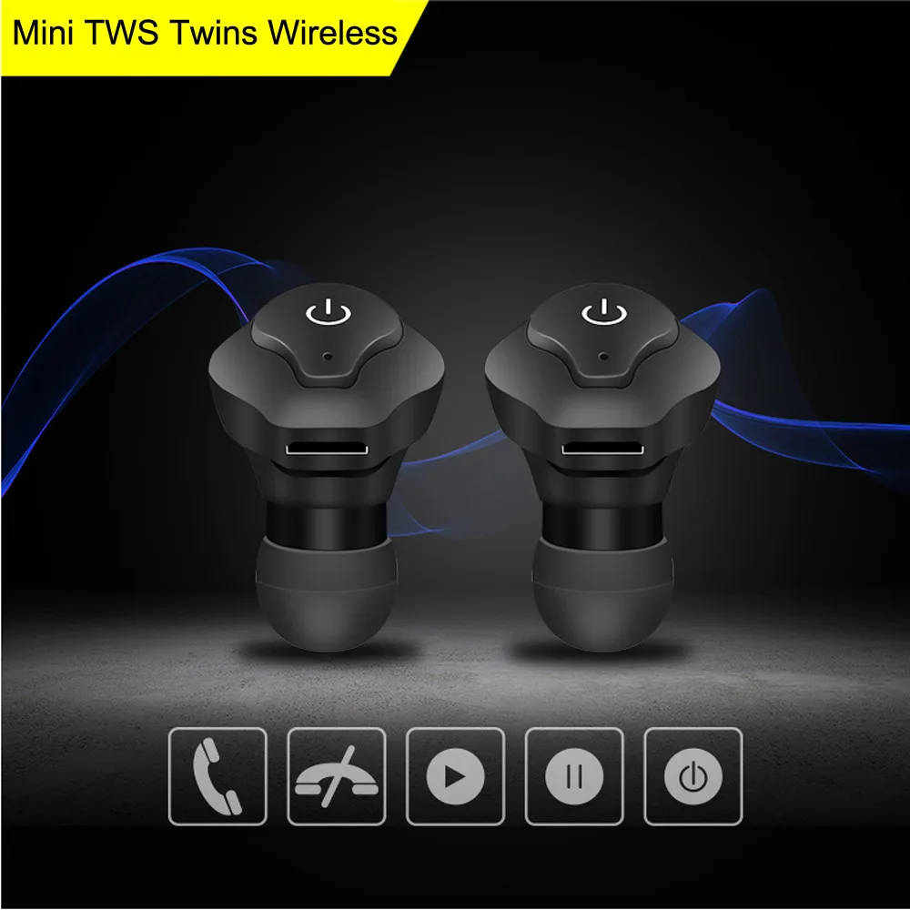 Беспроводные внутриканальные спортивные стереонаушники Mini TWS Twins BT 4 2