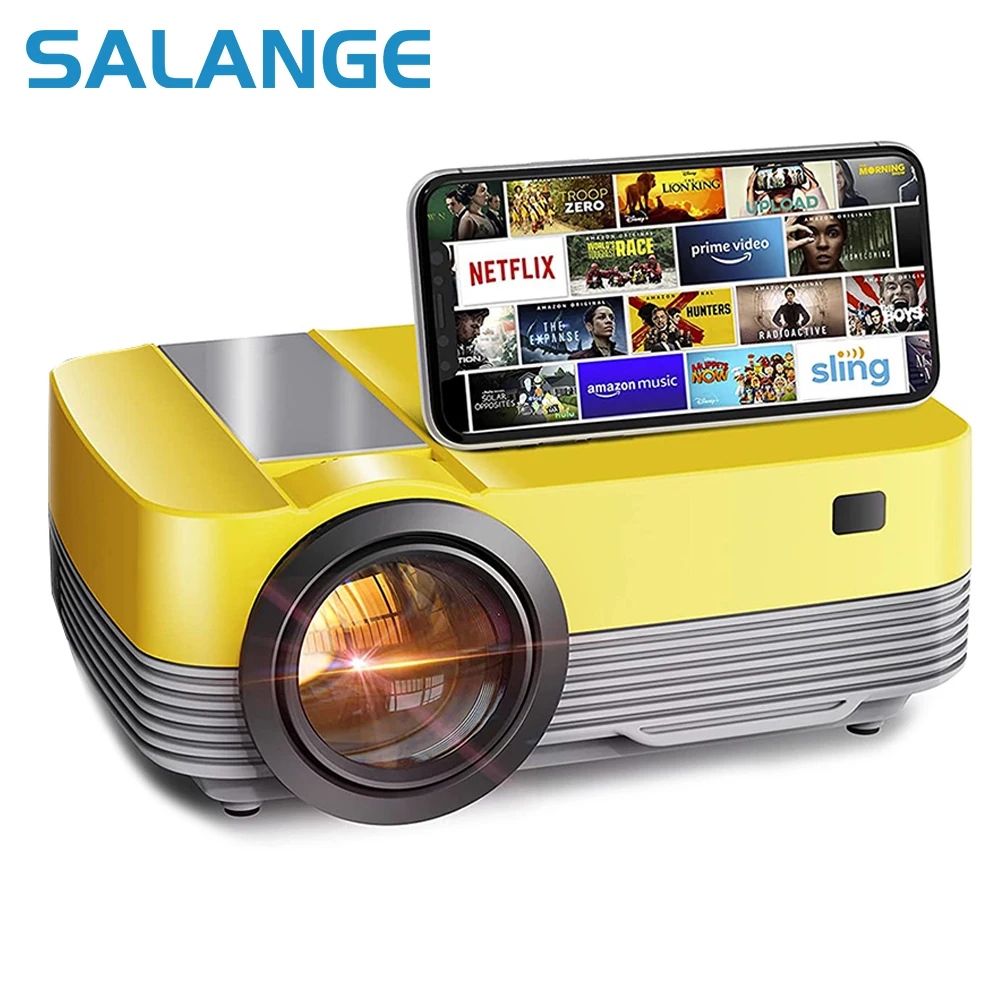 Мини-проектор Salange Q6S светодиодный 4000 лм 1080P поддержка домашнего кинотеатра |