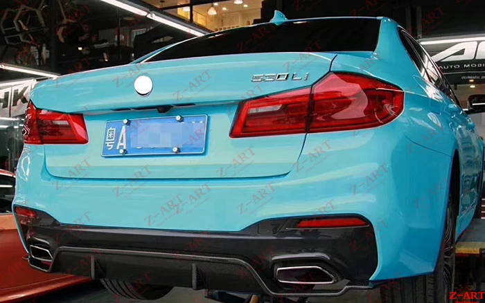 Z-ART для BMW G30 углеродное волокно задний диффузор 5 сзади сплиттер новый серии