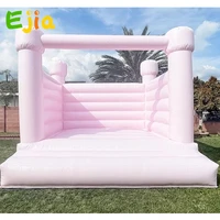 adult kids white pastel pink blue colorful inflatable wedding jumping bounce house bouncy castle for party wedding event