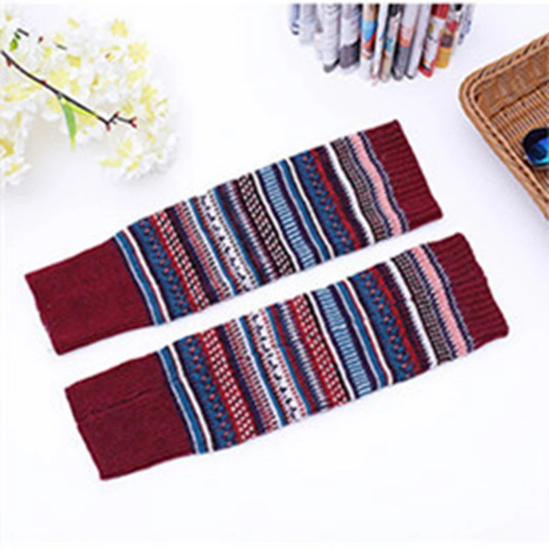 

thick Winter knee high stockings Warmers Snowflake Printed Cable Knit Knitted Crochet High Long Socks Casual Foot Warm leg