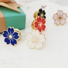 DoreenBeads Милый Цветок сакуры женский разноцветный эмалевый японский стиль романтическое ювелирное изделие подарок диаметр 1,8 см 1 шт.