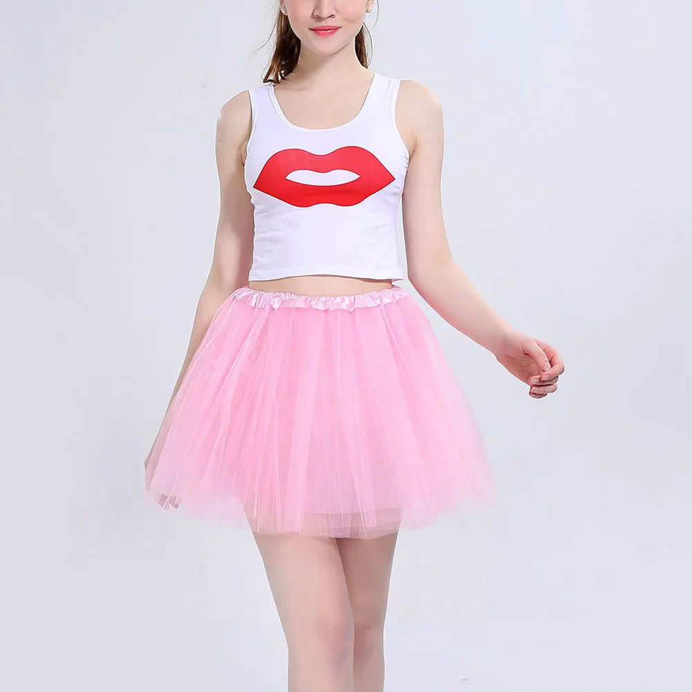 Женская мода для взрослых 3 слоя мини-тюль искусственная балетная танцевальная