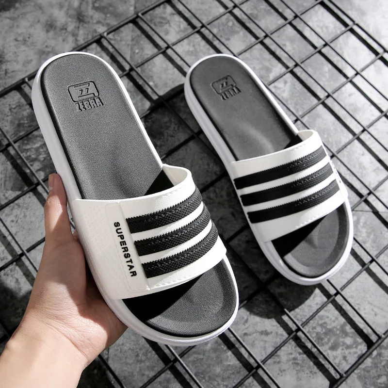 

Slippers men's summer 2021 new fashion wear Korean version of tide soft bottom indoor anti-skid household cool slippers men's