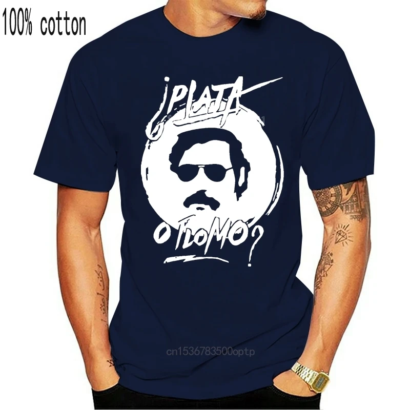 Pablo Escobar серебро или свинец для мужчин футболка средней длины мужская