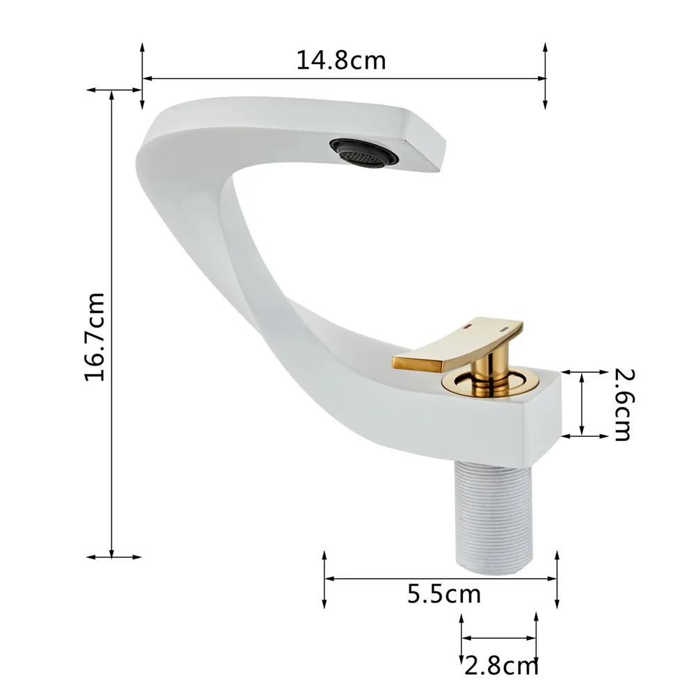 Tuqiu Basin Faucet White and Gold Bathroom Mixer Tap Brushed Gold/Nickel/Chrome Wash basin Faucet Hot and Cold Sink Faucet New images - 6