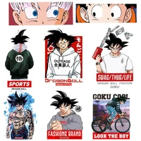 japan anime dragon ball stickers iron on transfer for clothing ironing patches stickers on clothes bags jacket heat transfer