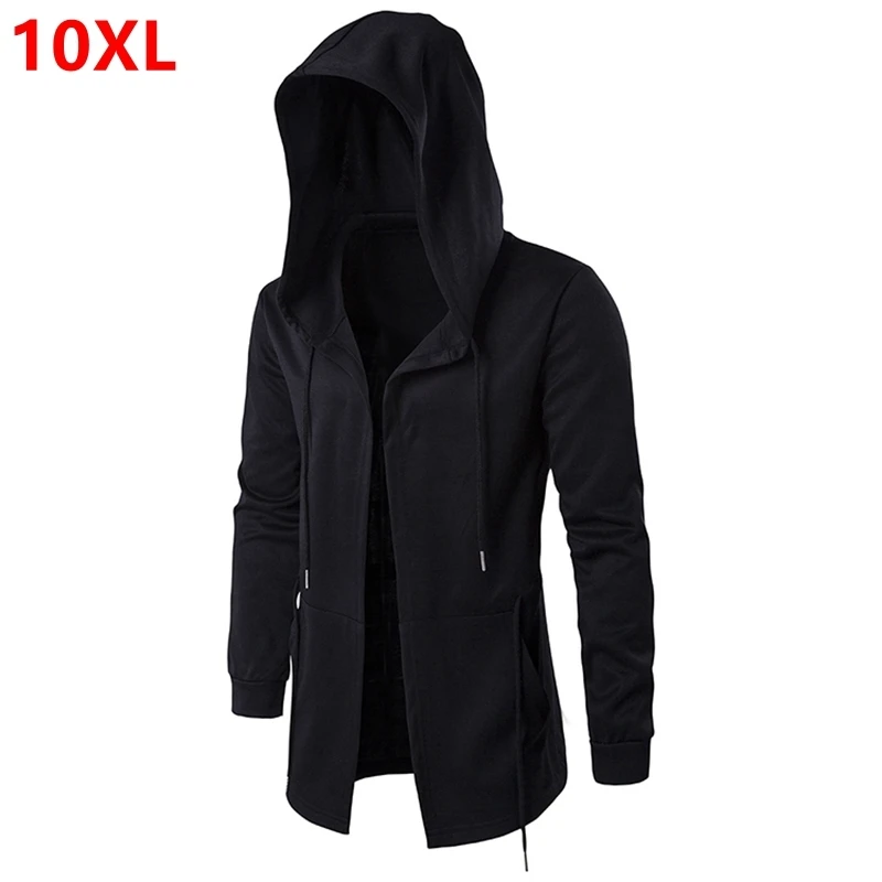 Очень большой мужской плюшевый свитер 9XL без кардигана пальто с открытым швом 10XL