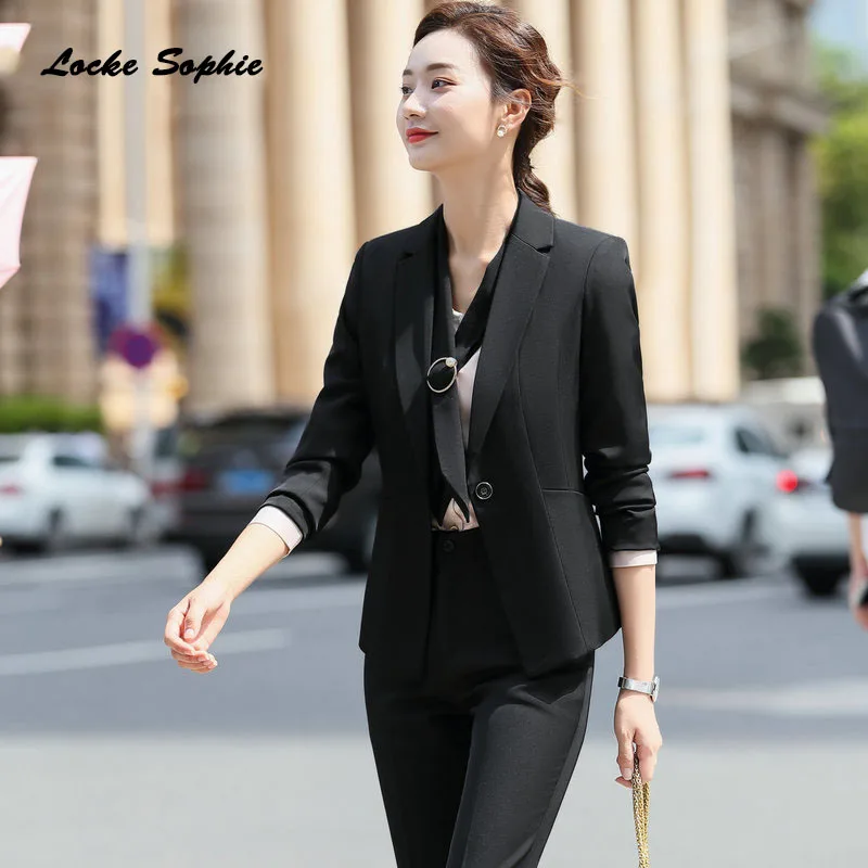 Фото 1pcs Women's plus size Blazers coats 2020 Winter Fashion cotton Slim fit Small Suits jackets ladies Skinny office Женская одежда 1pcs Women's plus size Blazers coats 2020 Winter Fashion cotton Slim fit Small Suits jackets ladies Skinny office Женская одежда