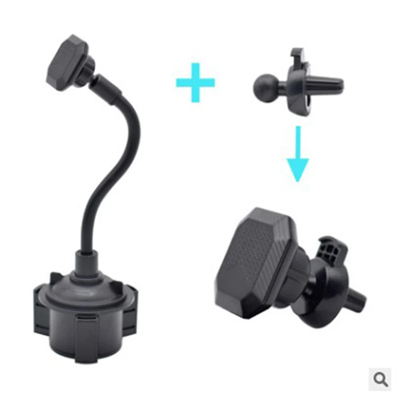 high quality 2 in 1 easy mount magnetic phone holder car cup phone holder air vent phone holder free global shipping
