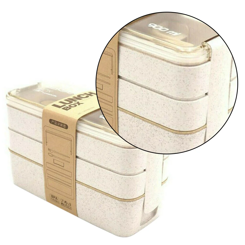 

Wheat Straw Lunch Box Student Lunch Box Multi-layer Lunch Box Plastic Storage Box Custom Lunch Box Microwave Tableware