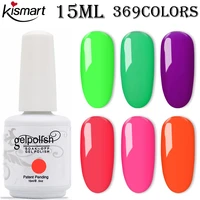 kismart 369colors gel nail polish white gel uv nail matte base top gel polish soak off uv varnish gel paint 15ml nail art