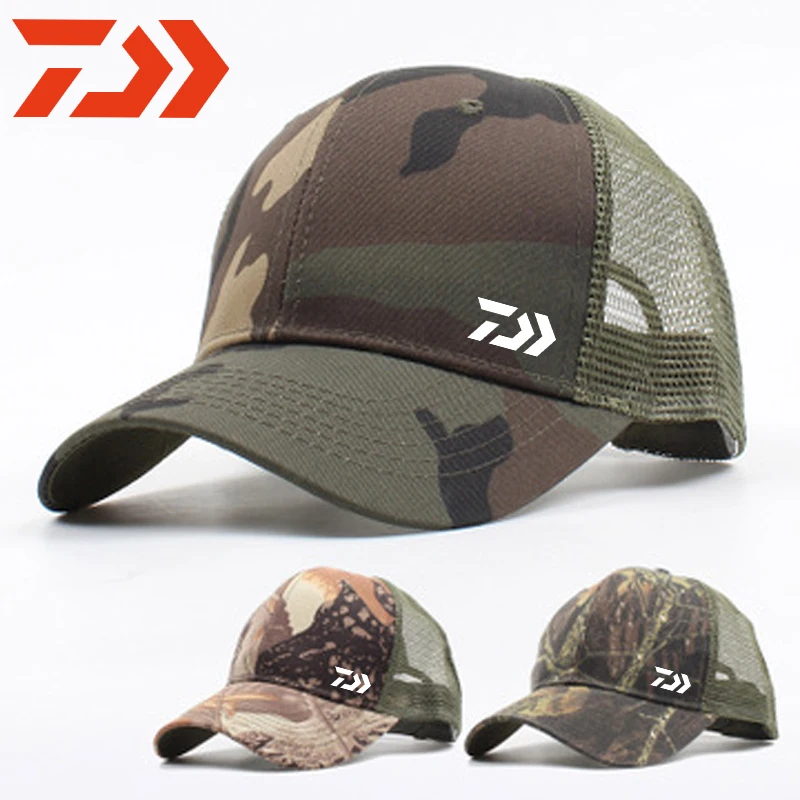 

Бейсболка Dawa Мужская, камуфляжная шляпа для рыбалки шапка от солнца, дышащая, с сеткой, для занятий на открытом воздухе, лето 2020
