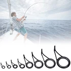 Набор для ремонта удочки, комплект из 8 направляющих, верхнее кольцо, 6 #8 #10 #12 #16 #20 #25 #30 #