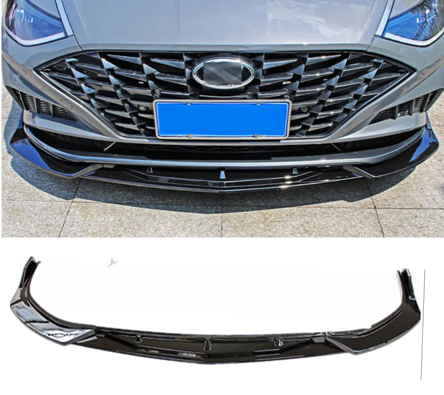 Для Hyundai Sonata 2020 2021 боевой черный красный передний бампер под диффузор защита