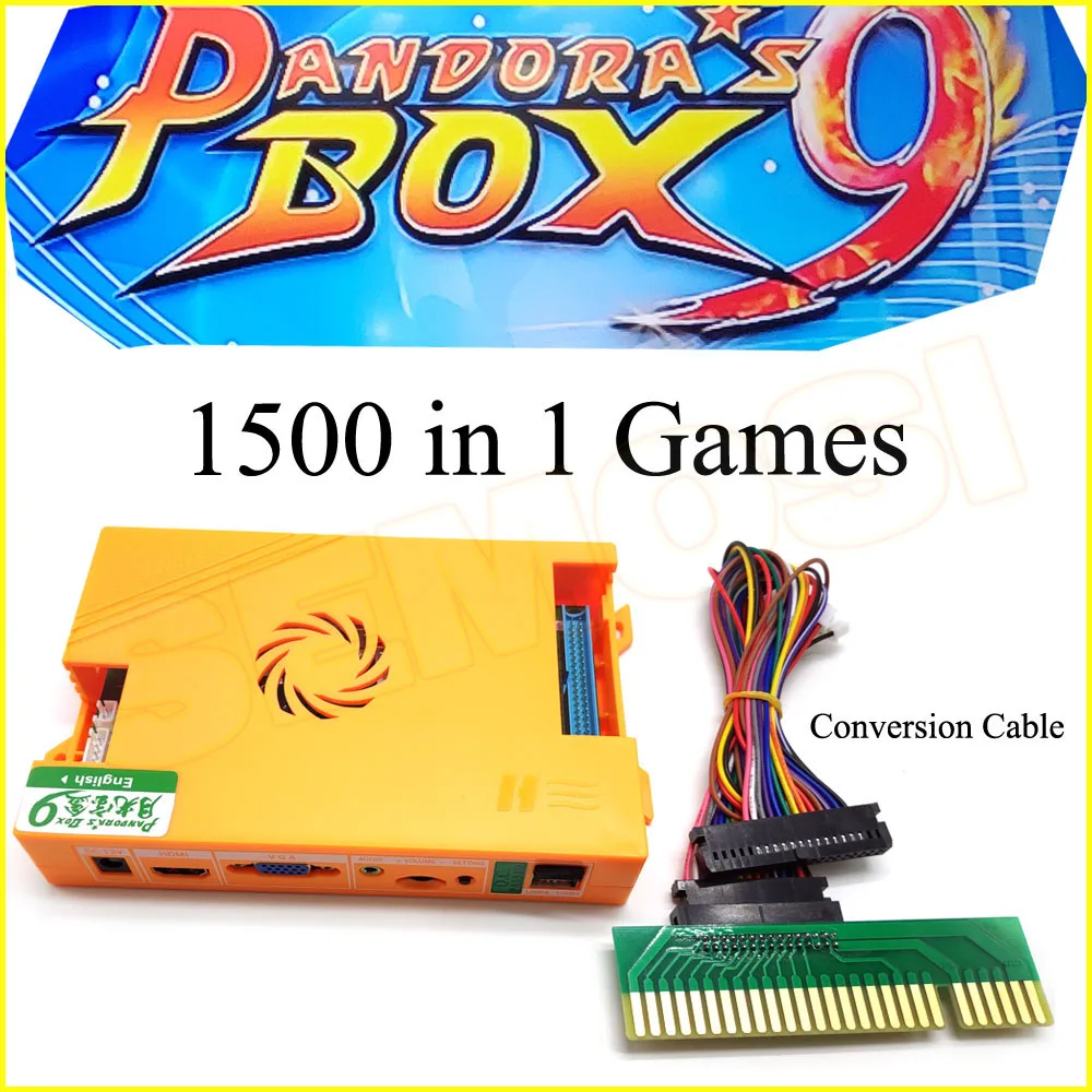 1500 В 1 Pandora's Box 9 Jamma аркадная печатная плата с кабелем преобразования поддержка