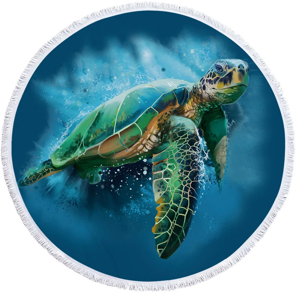 Быстросохнущее пляжное 3d-полотенце Ocean World |