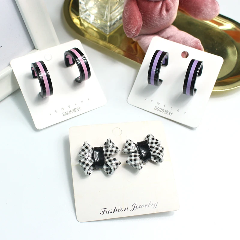 

pendientes de acero inoxidable para mujer Ladies earrings Women's jewelry birthday present серьги кольца с камнями Christmas dec
