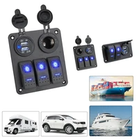leepee for boat car switch panel waterproof 23 gang 1224v circuit control digital voltmeter dual usb port outlet combination