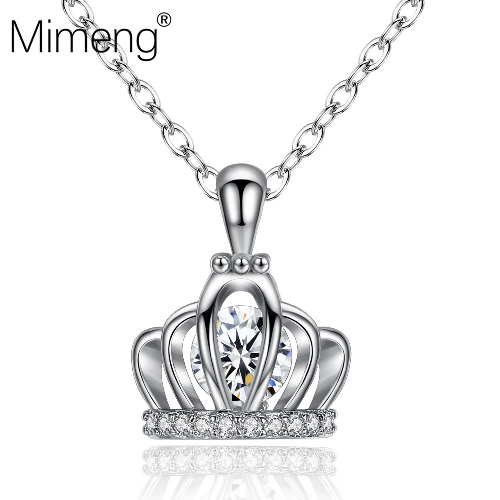 Mimeng новинка 2020 хит продаж ожерелье о образный белый золотой цвет корона с