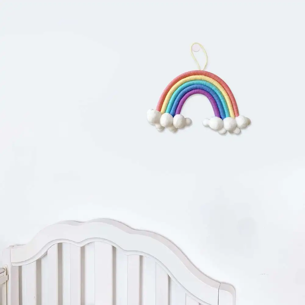 

Hand-woven Cloud Rainbow Pendant Wall Decoration Pendant Hanging Decoration Rainbow Wall Hanging Decor Accessories