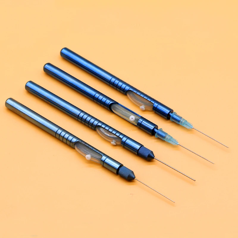 Ophthalmic equipment boutique titanium alloy ophthalmic flute needle straight flush type with silicone tube 20G23G
